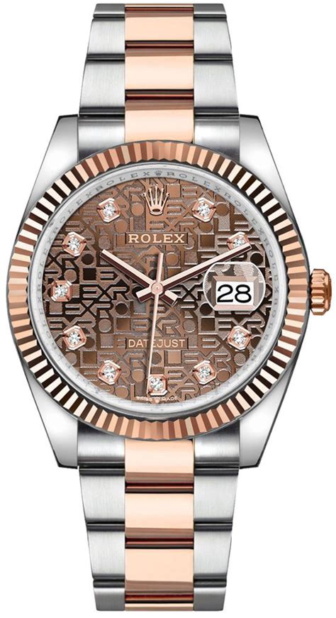 rolex datejust bicolor 36mm choco|Rolex Datejust.